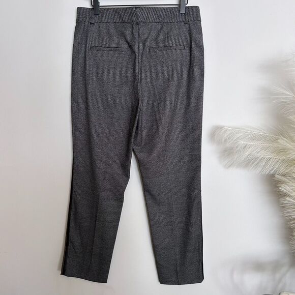 Rachel Roy Houndstooth Tapered Ankle Crop Satin Pants - Picture 7 of 8